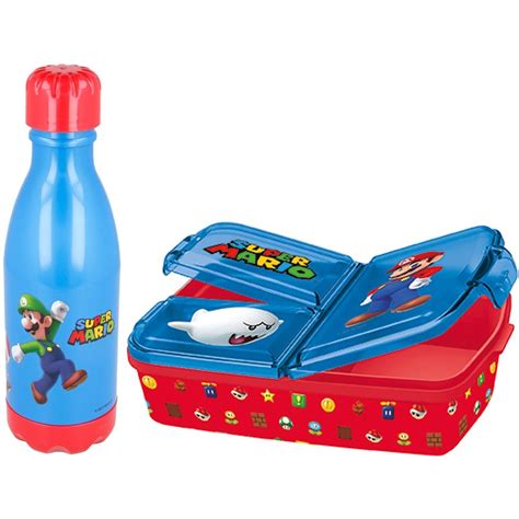 mario lunch box metal|mario lunch box and bottle.